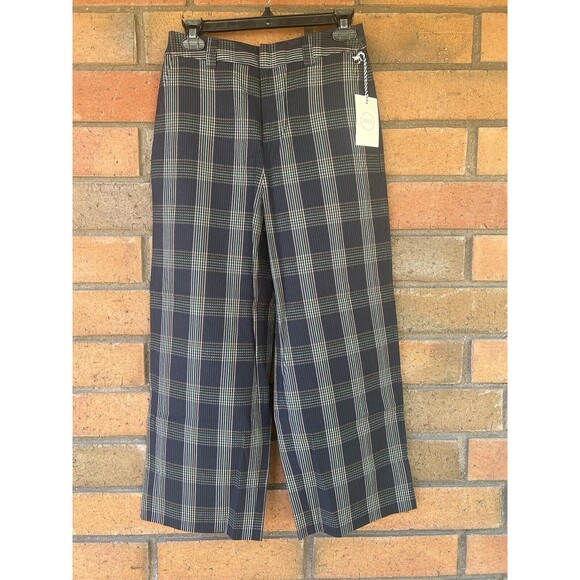 1901‎ Wide Leg Plaid Capri Pants NWT Preppy | 25" Inseam | Women's Size 4 - Picture 1 of 8
